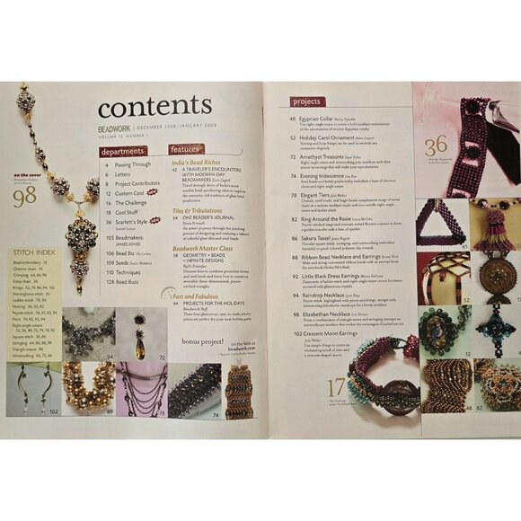 Beadwork Magazine December 2008 January 2009 - Picture 2 of 16